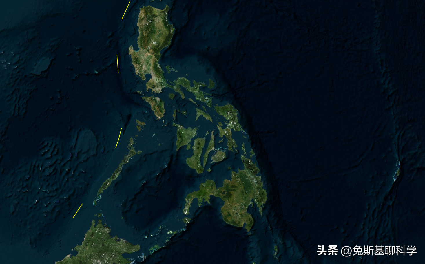 台湾岛卫星地图(带海底地形)_台湾地图_初高中地理网