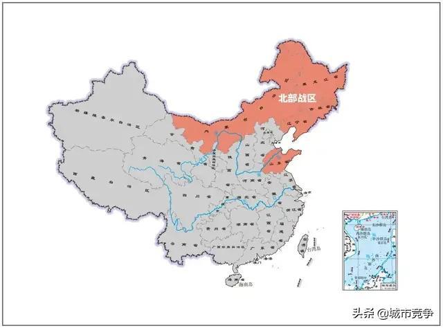 中国五大战区划分图（中国五大战区都分布在哪个省）